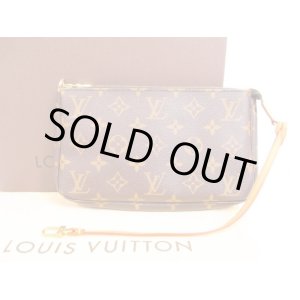 Photo: LOUIS VUITTON Monogram Leather Brown Accessories Pouch Pochette #4026