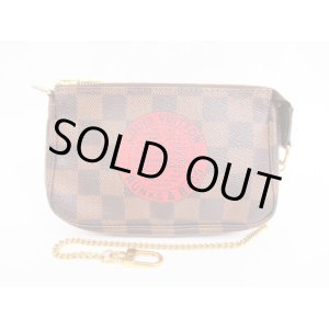 Photo: LOUIS VUITTON  Damier Leather Brown T&B Chain Pouch Pochette #4035