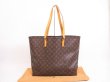 Photo1: LOUIS VUITTON Monogram Leather Brown Tote&Shoppers Bag Cabas Alto #4039