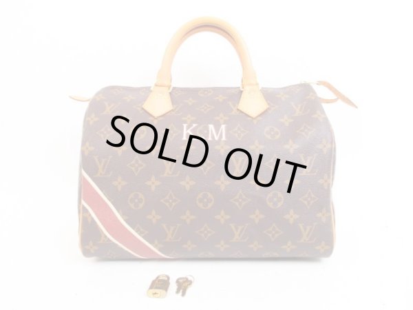 Photo1: LOUIS VUITTON Mon Monogram Leather Brown Hand Bag Purse Speedy30 #4043