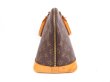 Photo3: LOUIS VUITTON Monogram Leather Brown Hand Bag Purse Alma #4045