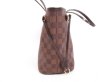 Photo3: LOUIS VUITTON Damier Leather Brown Hand Bag Purse Neverfull PM #4047