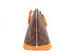 Photo3: LOUIS VUITTON Monogram Leather Brown Hand Bag Purse Alma #4053