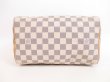 Photo5: LOUIS VUITTON Damier Azur Leather White Hand Bag Purse Speedy25 #4055