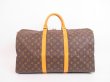 Photo2: LOUIS VUITTON Monogram Leather Brown Gym Bag Keepall 50 Bandouliere #4056