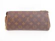 Photo2: LOUIS VUITTON Monogram Leather Brown Evening Bag Eva Pouch With Strap #4059