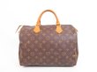 Photo2: LOUIS VUITTON Monogram Leather Brown Hand Bag Purse Speedy30 #4060