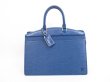 Photo1: LOUIS VUITTON Epi Leather Blue Hand Bag Purse Riviera Stickiness #4068