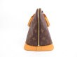 Photo4: LOUIS VUITTON Monogram Leather Brown Hand Bag Purse Alma #4069