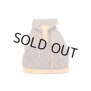 Photo: LOUIS VUITTON Monogram Leather Brown Backpack Bag Montsouris GM #4076