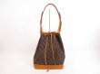 Photo1: LOUIS VUITTON Monogram Leather Brown Shoulder Bag Purse Noe #4079