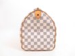 Photo4: LOUIS VUITTON Damier Azur Leather White Hand Bag Purse Speedy30 #4085