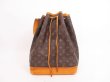 Photo1: LOUIS VUITTON Monogram Leather Brown Shoulder Bag Purse Noe #4086