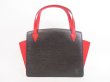 Photo1: LOUIS VUITTON Epi Leather Black & Red Hand Bag Purse Varenne #4088