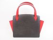 Photo2: LOUIS VUITTON Epi Leather Black & Red Hand Bag Purse Varenne #4088