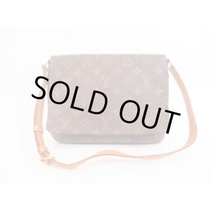 Photo: LOUIS VUITTON Monogram Leather Brown Shoulder Bag Musette Tango Short #4091