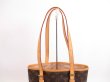 Photo7: LOUIS VUITTON Monogram Leather Brown Tote Bag Bucket GM w/Pouch #4104