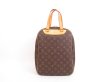 Photo2: LOUIS VUITTON Monogram Leather Brown Hand Bag Shoes Bag Excursion #4107