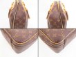 Photo6: LOUIS VUITTON Monogram Leather Brown Hand Bag Shoes Bag Excursion #4107