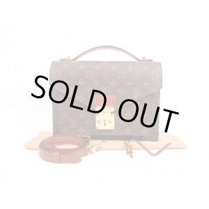 Photo: LOUIS VUITTON Monogram Leather Brown Hand Bag Monceau w/Strap #4119