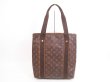 Photo2: LOUIS VUITTON Monogram Leather Brown Tote Bag Cabas Beaubourg #4130