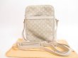 Photo1: LOUIS VUITTON Monogram Mini Lin Canvas White Cross-body Bag Danube #4132