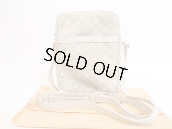 Photo1: LOUIS VUITTON Monogram Mini Lin Canvas White Cross-body Bag Danube #4132