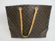 Photo1: LOUIS VUITTON Monogram Leather Brown Tote&Shoppers Bag Cabas Alto #4143