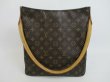 Photo1: LOUIS VUITTON Monogram Leather Brown Shoulder Bag Purse Looping GM #4148