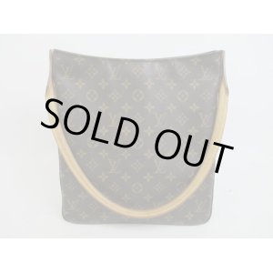 Photo: LOUIS VUITTON Monogram Leather Brown Shoulder Bag Purse Looping GM #4148