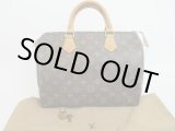 Photo: LOUIS VUITTON Monogram Leather Brown Hand Bag Purse Speedy30 #4152