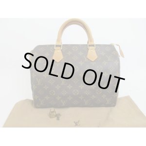 Photo: LOUIS VUITTON Monogram Leather Brown Hand Bag Purse Speedy30 #4152