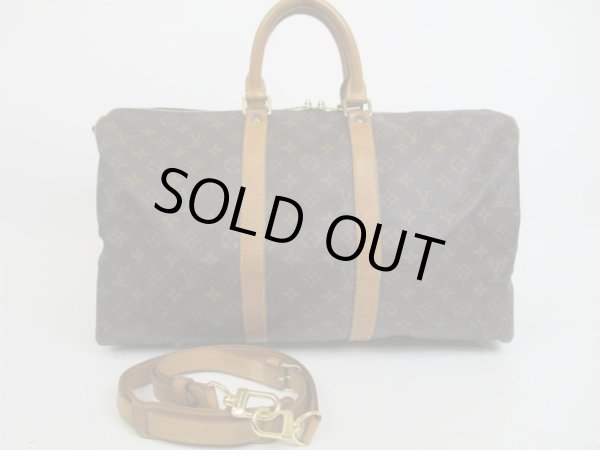 Photo1: LOUIS VUITTON Monogram Leather Brown Gym Bag Keepall 45 Bandouliere #4155