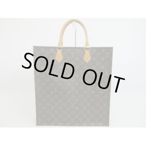 Photo: LOUIS VUITTON Monogram Leather Brown Hand Bag Tote Bag Sac Plat #4157