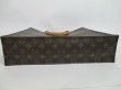 Photo5: LOUIS VUITTON Monogram Leather Brown Hand Bag Tote Bag Sac Plat #4157