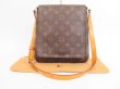 Photo1: LOUIS VUITTON Monogram Leatger Brown Shoulder Bag Musette Salsa Short #4160