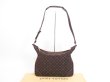 Photo1: LOUIS VUITTON Mini Lin Canvas Brown Shoulder Bag Hobo Boulogne 30 #4164