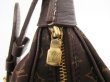 Photo9: LOUIS VUITTON Mini Lin Canvas Brown Shoulder Bag Hobo Boulogne 30 #4164