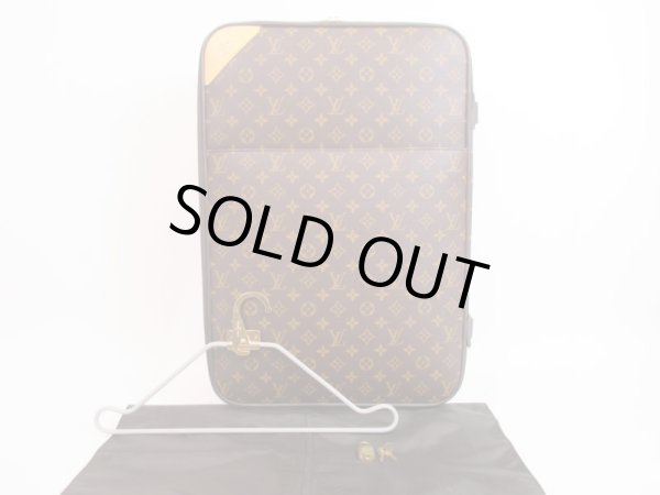 Photo1: LOUIS VUITTON Monogram Leather Brown Carry Bag Travel Bag Pegase 50 #4166