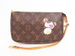 Photo1: LOUIS VUITTON Monogram Leather Brown Murakami Panda Accessories Pouch #4167