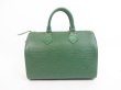 Photo2: LOUIS VUITTON Epi Leather Green Hand Bag Purse Speedy25 #4177