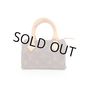 Photo: LOUIS VUITTON Monogram Leather Brown Hand Bag Purse Mini Speedy #4179