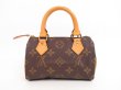 Photo2: LOUIS VUITTON Monogram Leather Brown Hand Bag Purse Mini Speedy #4179