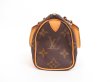 Photo3: LOUIS VUITTON Monogram Leather Brown Hand Bag Purse Mini Speedy #4179