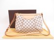 Photo1: LOUIS VUITTON Azur Leather White Messenger&Cross-body Bag Siracusa PM #4182