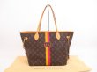 Photo1: LOUIS VUITTON Mon Monogram Leather Brown Tote&Shoppers Neverfull MM #4188