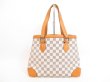 Photo2: LOUIS VUITTON Azur Leather White Tote Bag Purse Hampstead PM #4190