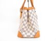 Photo3: LOUIS VUITTON Azur Leather White Tote Bag Purse Hampstead PM #4190