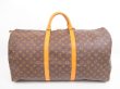 Photo2: LOUIS VUITTON Monogram Leather Brown Duffle&Gym Bag Keepall 60 #4192