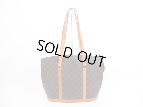 Photo1: LOUIS VUITTON Monogram Leather Brown Tote&Shoppers Bag Babylone #4195